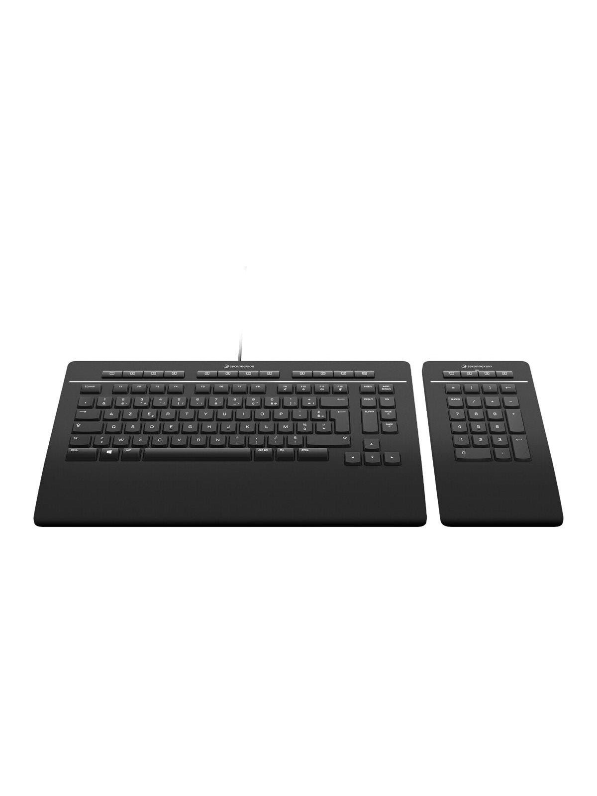 3Dconnexion Keyboard Pro with Numpad - Tastatur und Ziffernsatz - Universal - Schwarz