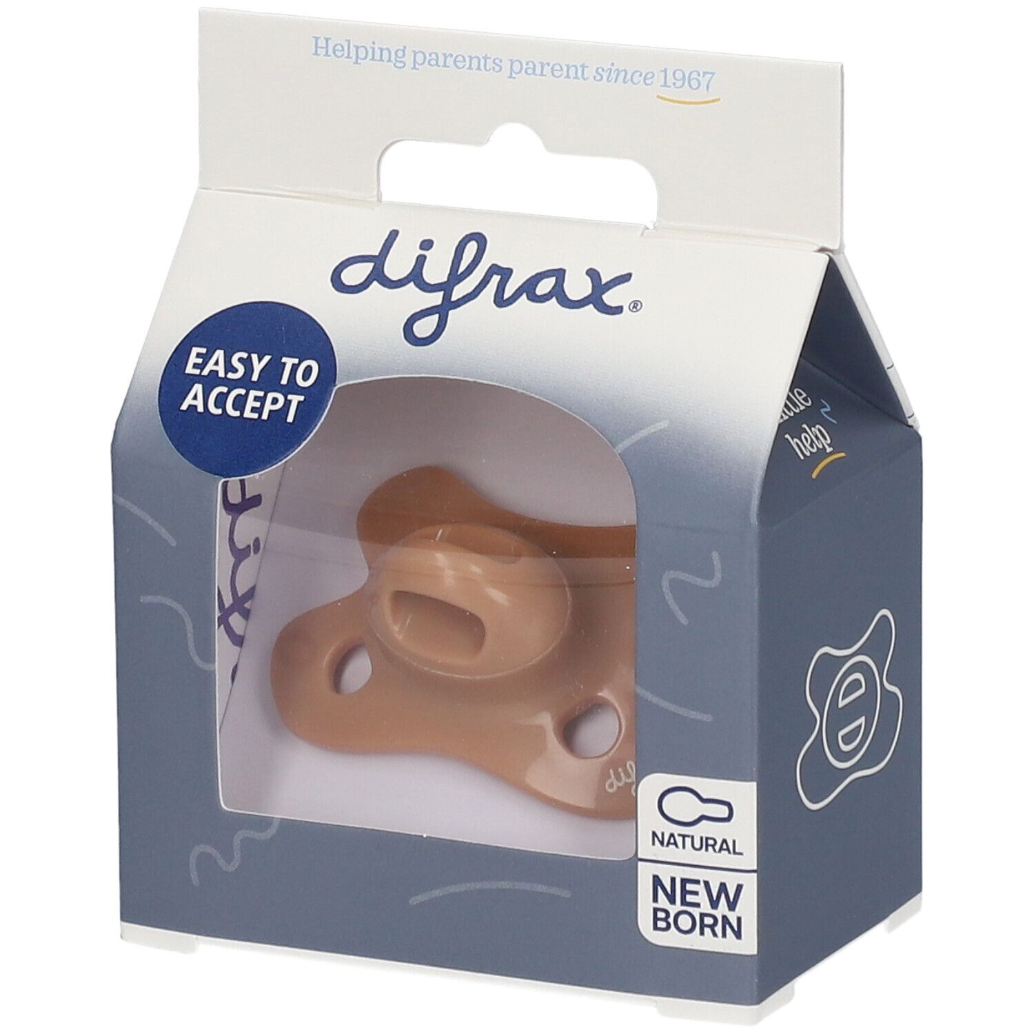 Difrax Fopspeen Natural Caramel Newborn 1 St Sauger