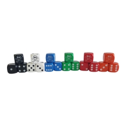 dice Priatenset - 18 Würfel - 6 Farben - 16mm mit Totenkopf 259834