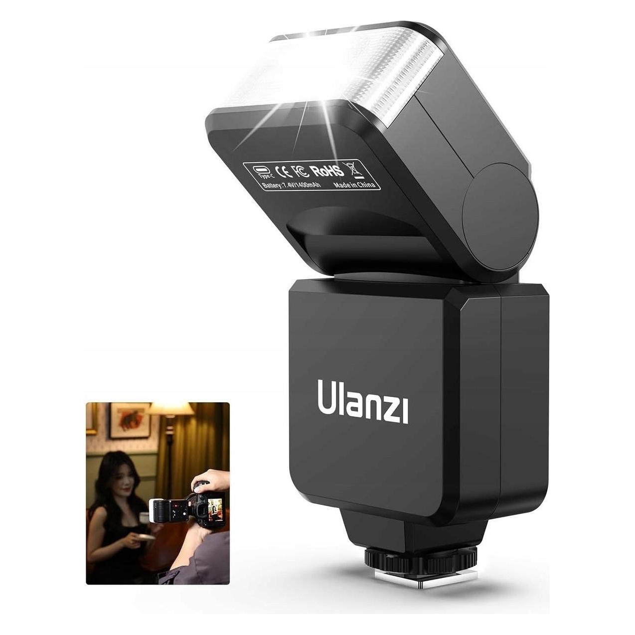 Ulanzi Lampa błyskowa Lampa Błyskowa Stopka Iso Gn32 Cct 5600k 1/200-1/10000s Dyfuzor / F32 (ULANZI)