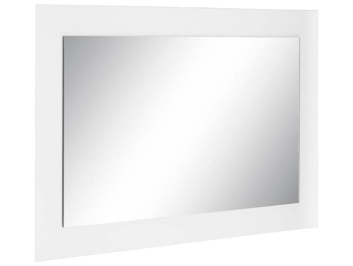 Spiegel BORCHARDT MÖBEL Finn 89x45cm , weiss (weiß), B:89cm H:45cm T:2cm, Glas, Spiegel, Spiegel, moderner Spiegel mit Rahmen, hochkant oder quer montierbar