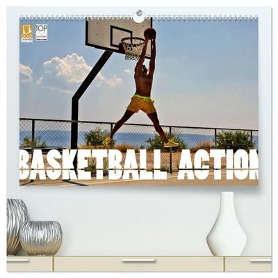 Basketball Action (hochwertiger Premium Wandkalender 2026 DIN A2 quer), Kunstdruck in Hochglanz