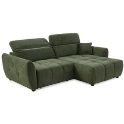 Ecksofa mit Funktion Zoom Stoff Grün