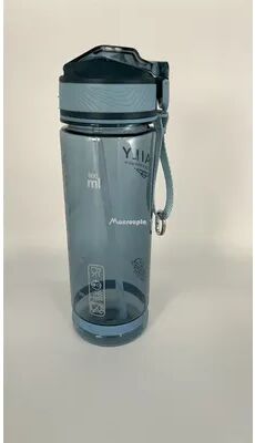 Friendly Fresh Finds Sports Water Bottle With Straw BPA Free Transparent Plastic Drinkware For Camping, Hiking, And Outdoor Activities blue