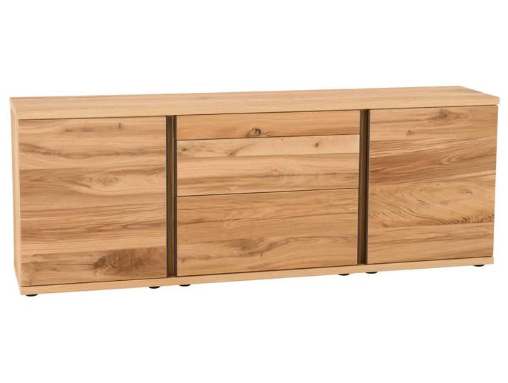 Sideboard Berlin, Eiche Rustico Hell, 2 Tablare, 3