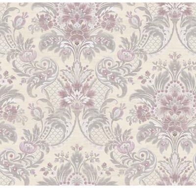 Seabrook Designs Katarina Floral Damask Unpasted Wallpaper