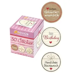 ZDesign Rollensticker»Glückwunsch«, 3.8x3.8 cm