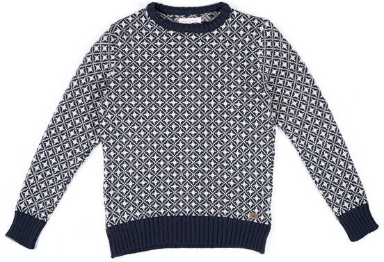Fuza Wool Mens Bjorn Sweater, Midnight Blue 3500