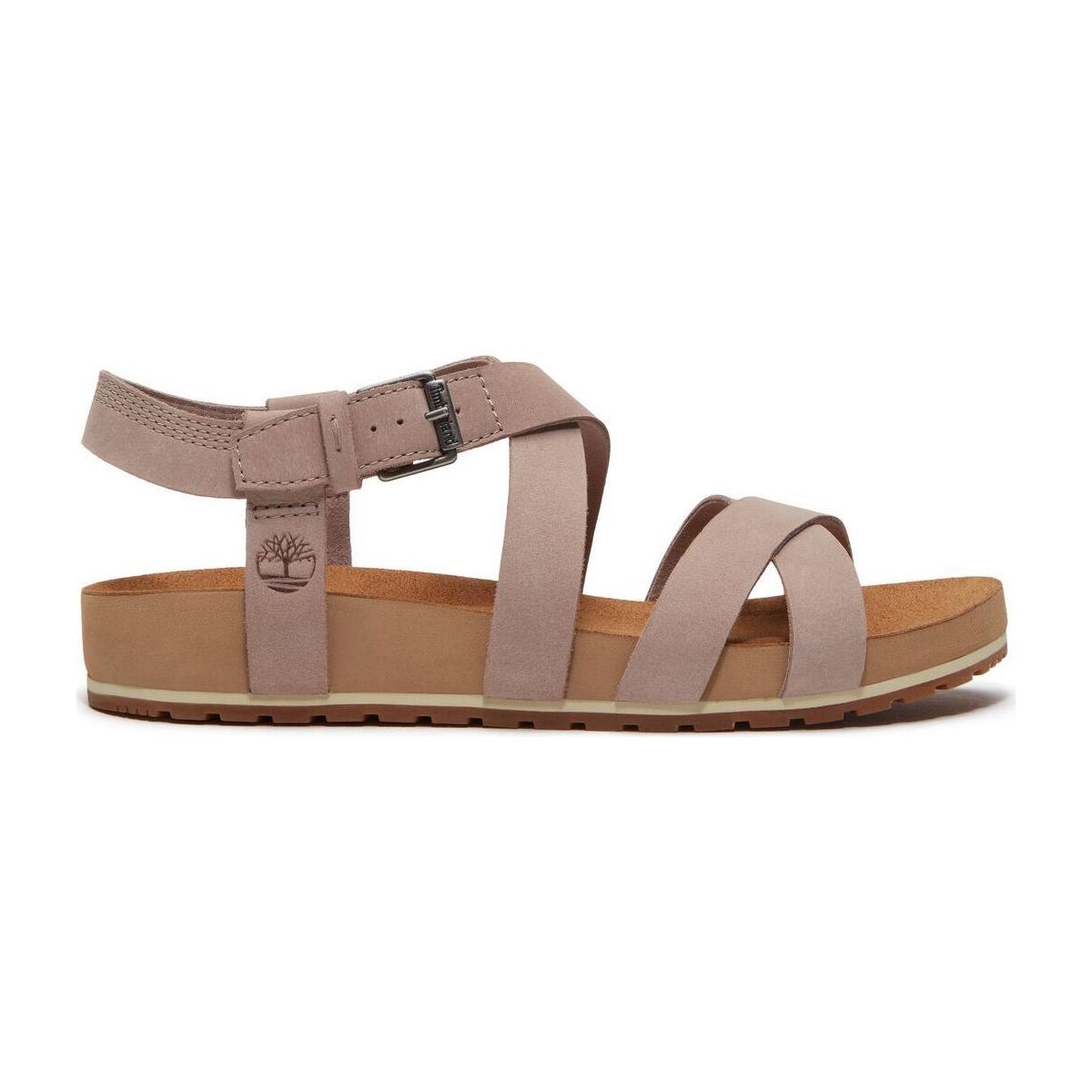 Timberland Womens Backstrap Sandal lt pur nubuck 6 Wide Fit TB0A2QTFA4V1-6-Wide Fit