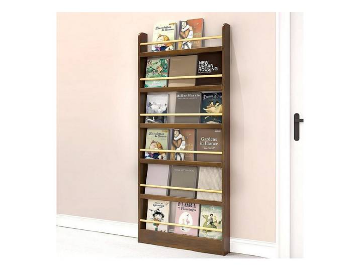 LuxusKollektion Bücherregal Bücherregal Wandregal Kinderzimmer Walnuss 50x10x178cm, 1-tlg.