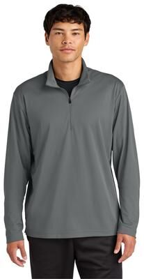 Sport-Tek ST672 Micropique Sport-Wick 1/4-Zip in Grey Concrete size Small