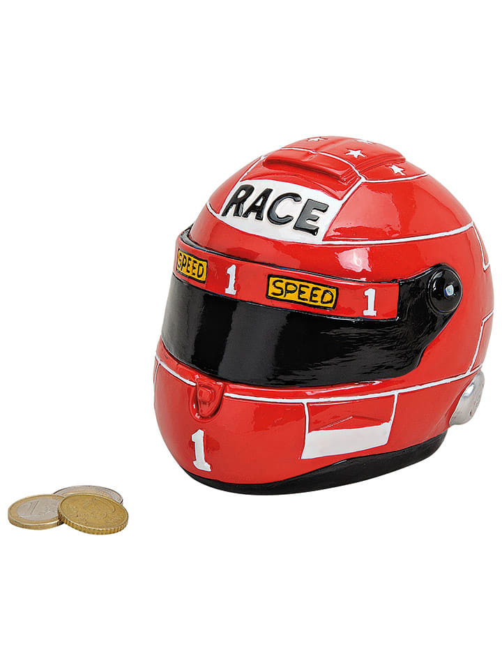 G. Wurm Spardose "Motorradhelm" in Rot - (B)14 x (H)11 x (T)11 cm - onesize