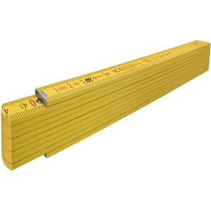Stabila Zollstock 14556, 407, Holz, 2m, Gliedermaßstab, PEFC, gelb