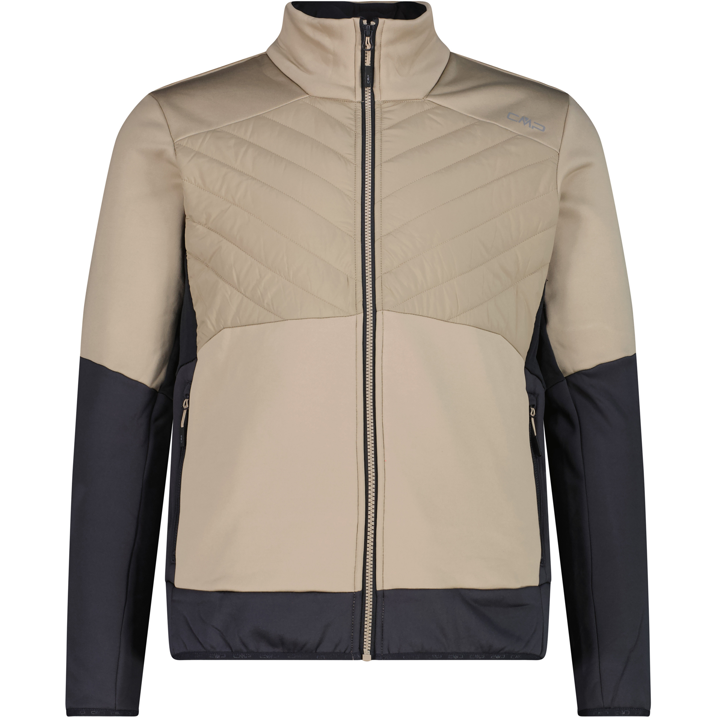 CMP Hybrid Herren Kunstfaserjacke beige Größe S Trekking Elastisch