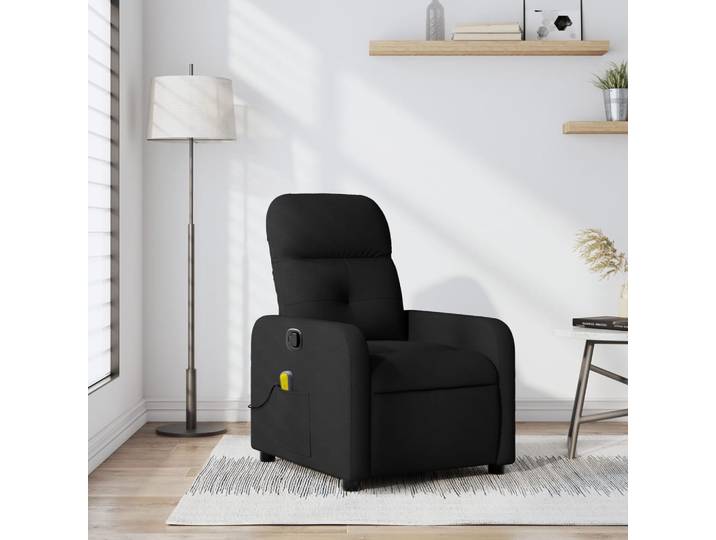 vidaXL Massage-Relaxsessel, schwarzer Stoff