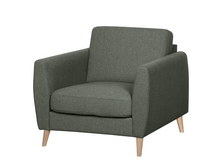 Fauteuil Kustavi Gris/Gris Tissu structuré 90 x 80 x 90cm