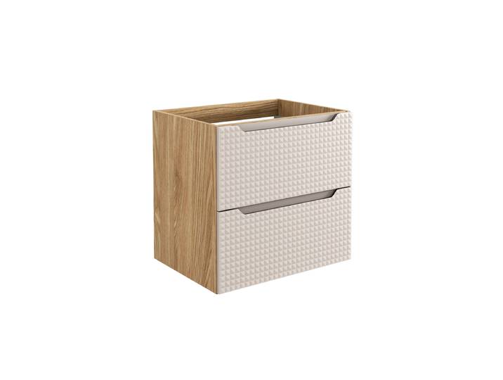 Meuble sous-vasque 60cm Mallory Beige et bois