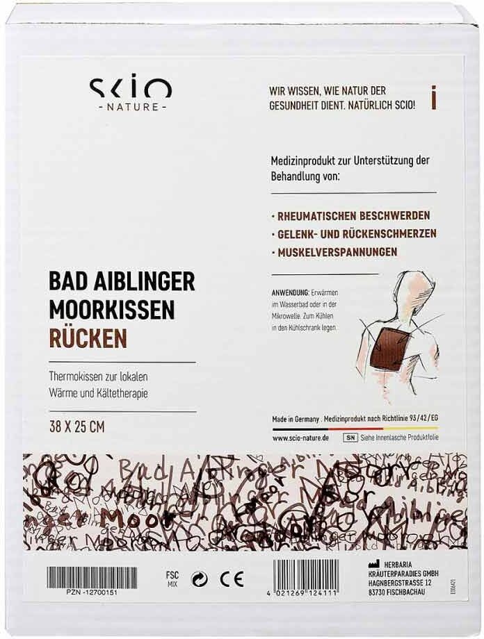 Moorkissen Bad Aiblinger Rücken 25x38 cm