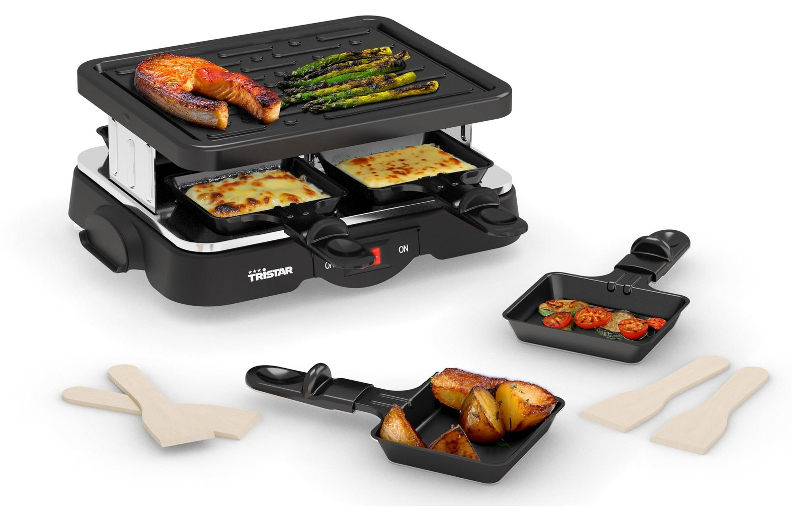 Tristar RA-2949 Wafelijzer voor 4 personen, zwart, 500 W, 220 x 175 mm