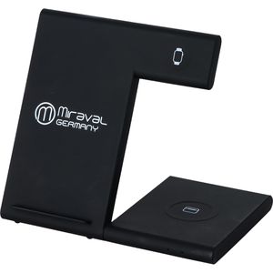 Miraval Ladestation 3in1 9-MV0625, für Apple iPhone, Watch & Airpods, Induktion, 15W