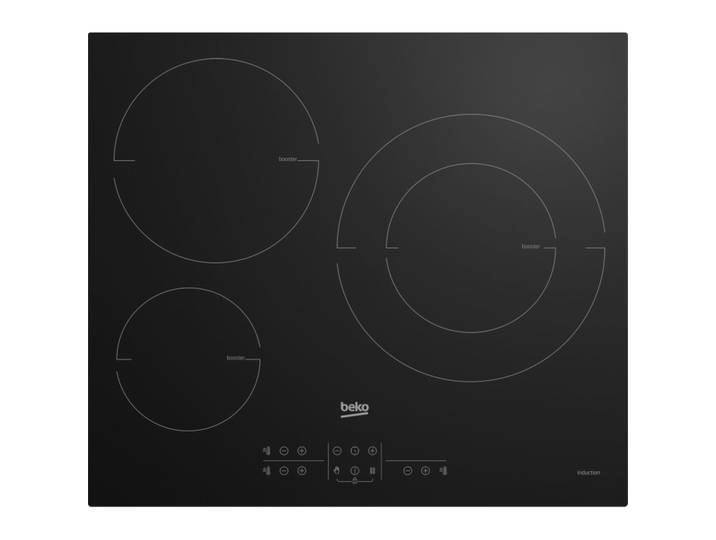 Table induction BEKO HII61M 3 foyers 60 cm Noir