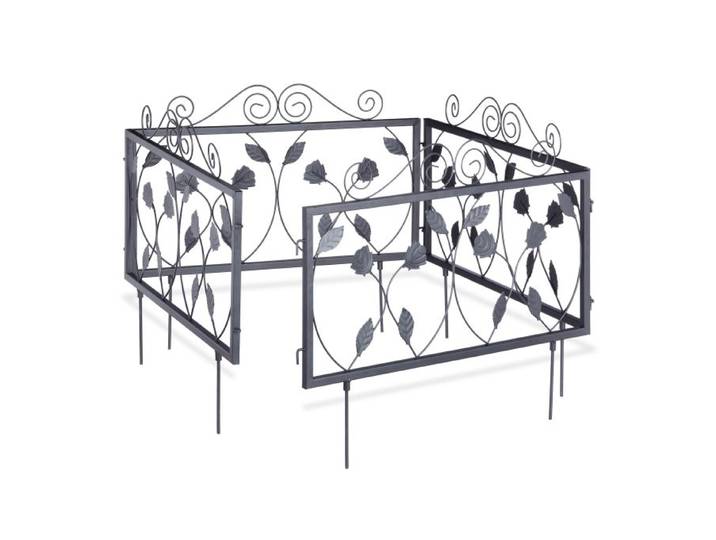 Relaxdays 12x Beetzaun Metall GOTH, B
