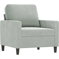 vidaXL Sessel Hellgrau 60 cm Samt