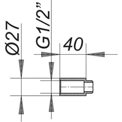 DALLMER Verlängerungsset 40 mm, zu UP-Ventil 405, 140371 140371