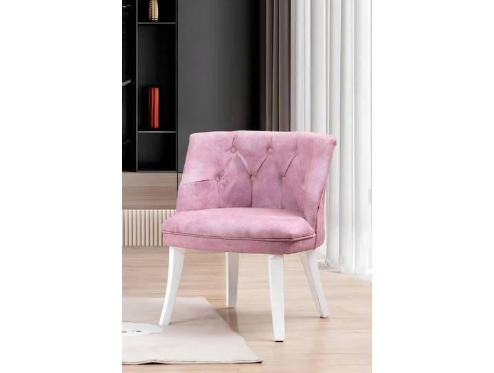 JVmoebel Sessel Luxuriöser Polsterstuhl in Rosa ohne Armlehnen aus Textil (Sessel), Made in Europa