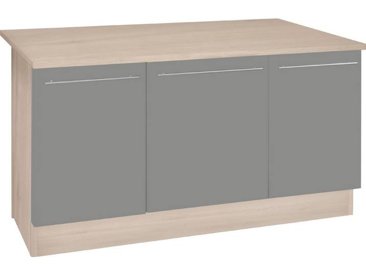 OPTIFIT Kücheninsel Bern, mit durchgehender Arbeitsplatte als Theke, Breite 160 cm