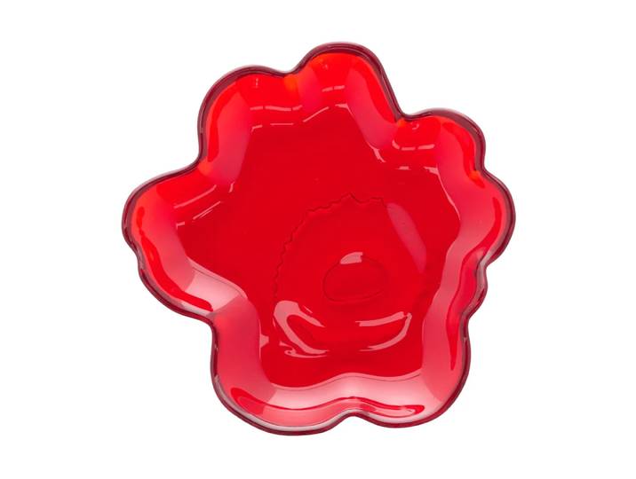 Marimekko Assiette en verre Unikko Ø13 cm Rouge