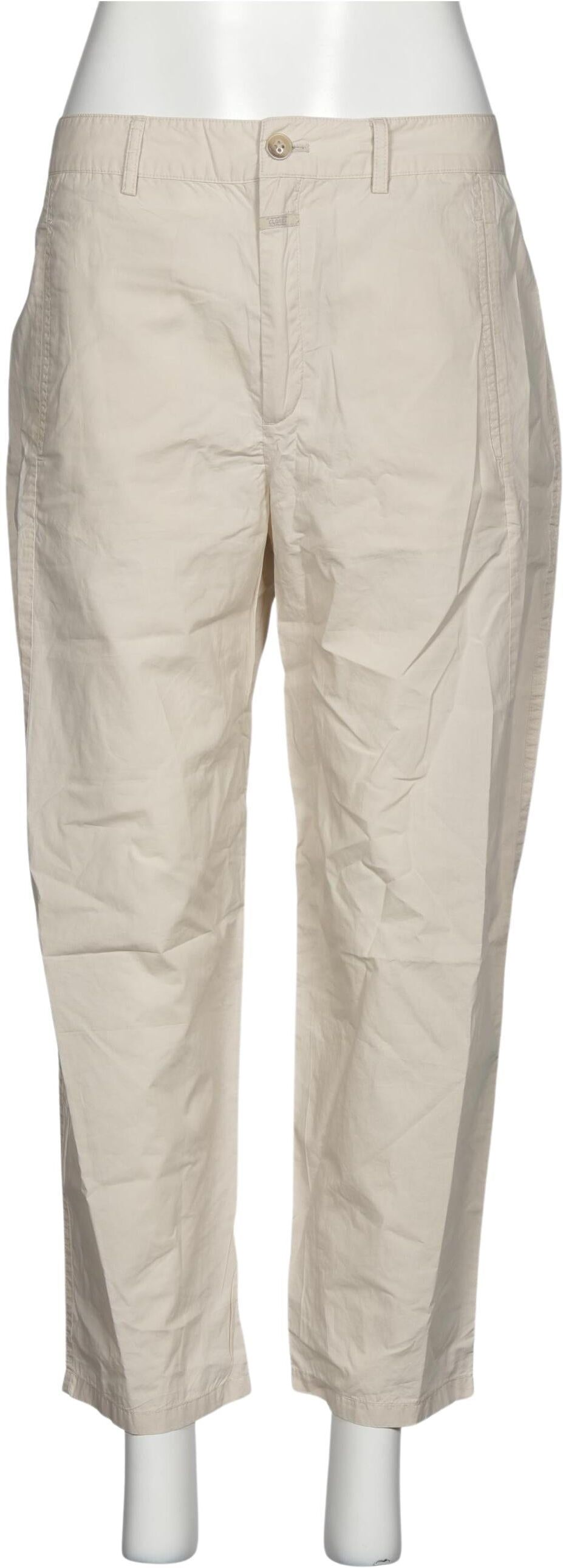 Falconeri Damen Stoffhose, Beige, Gr. W30, Baumwolle - Second Hand