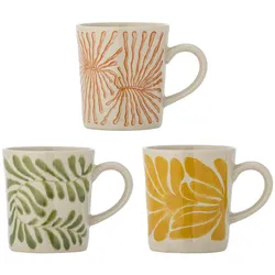 Bloomingville, Tasse, - Fauni Cup - Yellow (205 ml, 3x)