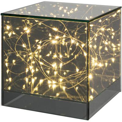 Dekoobjekt CREATIV LIGHT "Weihnachtsdeko", grau, B:15cm H:15cm T:15cm, Dekofiguren, Weihnachtsbeleuchtung, 15 LED