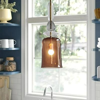 Einfachheit Klarglas Pendelleuchte nordisches modernes Design Restaurant Droplight Wohnkultur E27 Deckenhängelampe für Café Loft Dessert Shop Bar 110–240 V