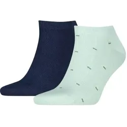 Tommy Hilfiger 2P Cotton Sneaker Socks Small Pattern Blau/Grün Gr 43/46 Herren