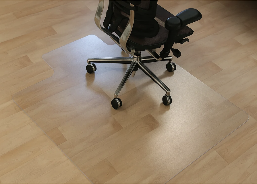 B2B Partner Bürostuhlunterlage für Hartböden - Polycarbonat, T-Form, 1500 x 1200 mm
