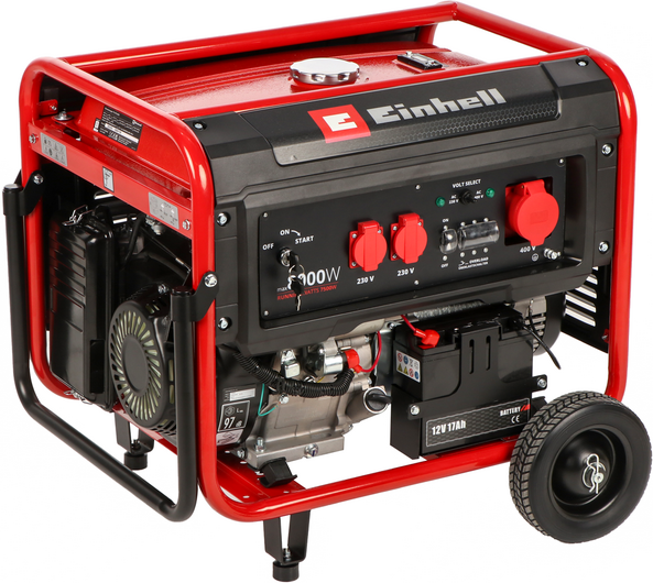 Einhell TC-PG 8000 - Benzin-Stromerzeuger - mit AVR - 8.0 kW - Dauerleistung 7.5 kW dreiphasig