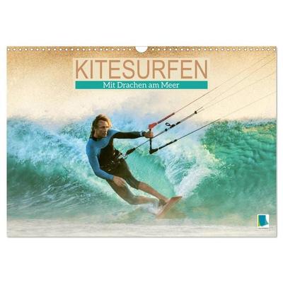 Kitesurfen: Mit Drachen am Meer (Wandkalender 2026 DIN A3 quer), CALVENDO Monatskalender