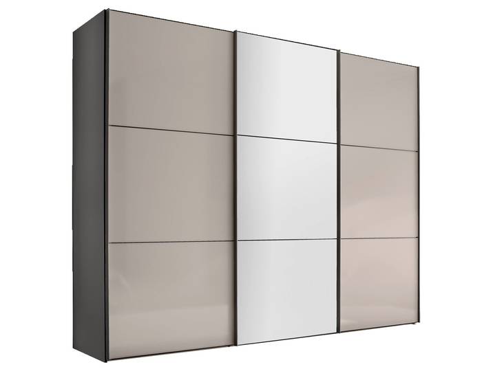 Moderano Schwebetürenschrank PRIMO, grau, Holznachbildung