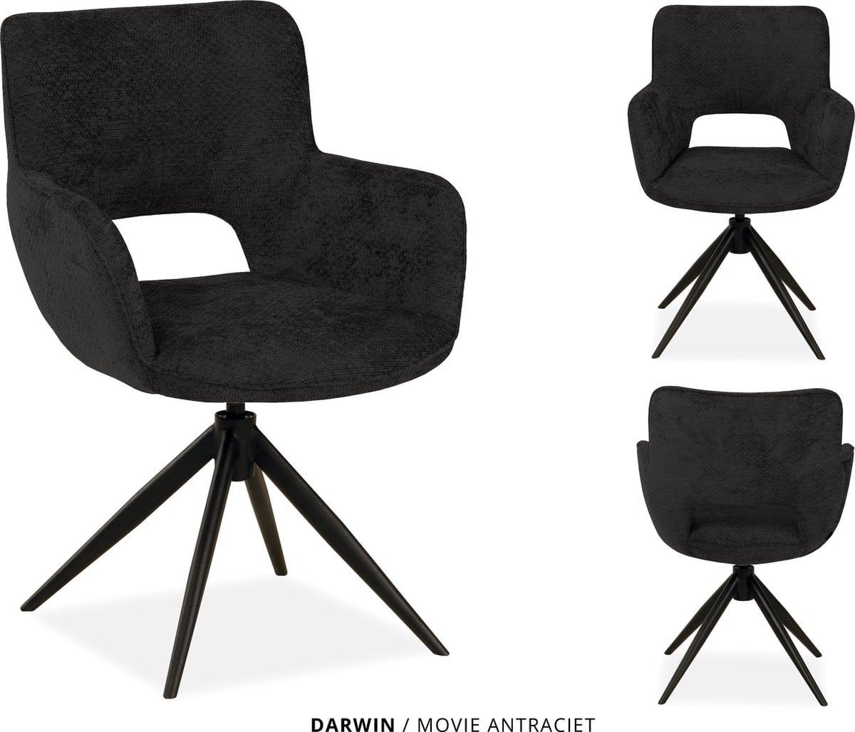 Maxfurn Darwin Eetkamerstoel - Antraciet
