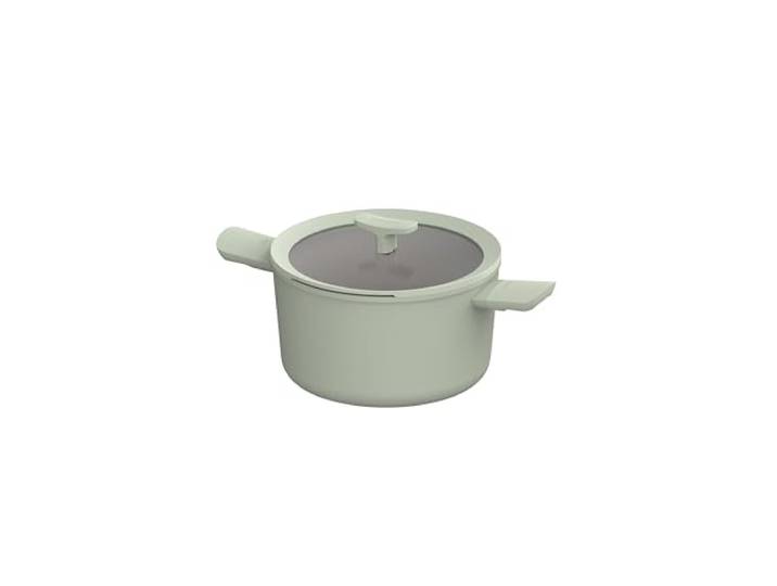 BergHOFF Leo Balance großer Kochtopf (24x14 cm) - Topf induktion - Suppentopf mit Deckel - Topf groß - non stick pot - Sage