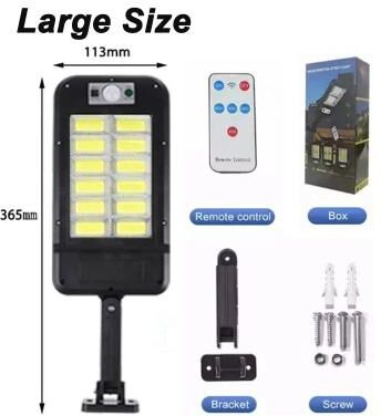 Uplift Treasures Solar LED Security Flood Light With Motion Sensor And Remote Control 180cob large With Rc 2pcs
