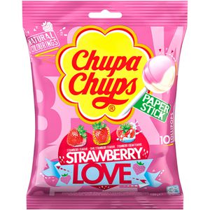 Chupa-Chups Lutscher Strawberry Love, 120 g, 10 Stück