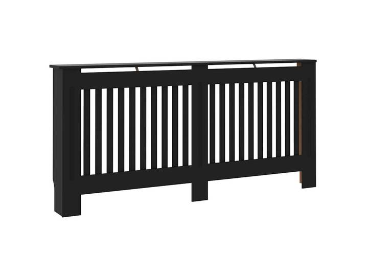 vidaXL Heizkörperabdeckung mit vertikalen Lamellen, 172cm, aus Mdf, Schwarz, modernes Design für Wohnzimmer, Rechteckig, 19x81x172 cm, Wohnzimmer, Wohnzimmertische, Konsolentische