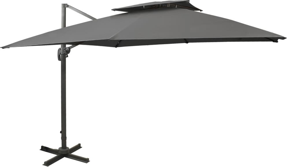 Maison Exclusive - Ampelschirm mit Lüftung 300x300 cm Anthrazit