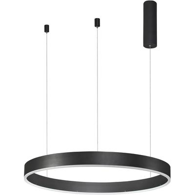 NOVA LUCE LED-Hängeleuchte "MOTIF", schwarz, 1, Ø 60cm, 1 Stk., Leuchten, dimmbar, höhenverstellbar, Lichtfarbe verstellbar, Fernbedienung