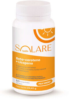 Wells Suplemento Beta-caroteno Manutenção da Pele 60 comprimidos