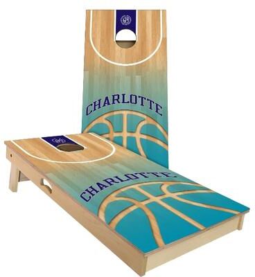 Skip's Garage Charlotte Basketball Outdoor Cornhole Board Set
