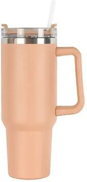 Combo Retail Shop Insulated Tumbler With Handle And Straw, Double Wall Thermal Iced Travel Mug, Car And Outdoor Use ginger